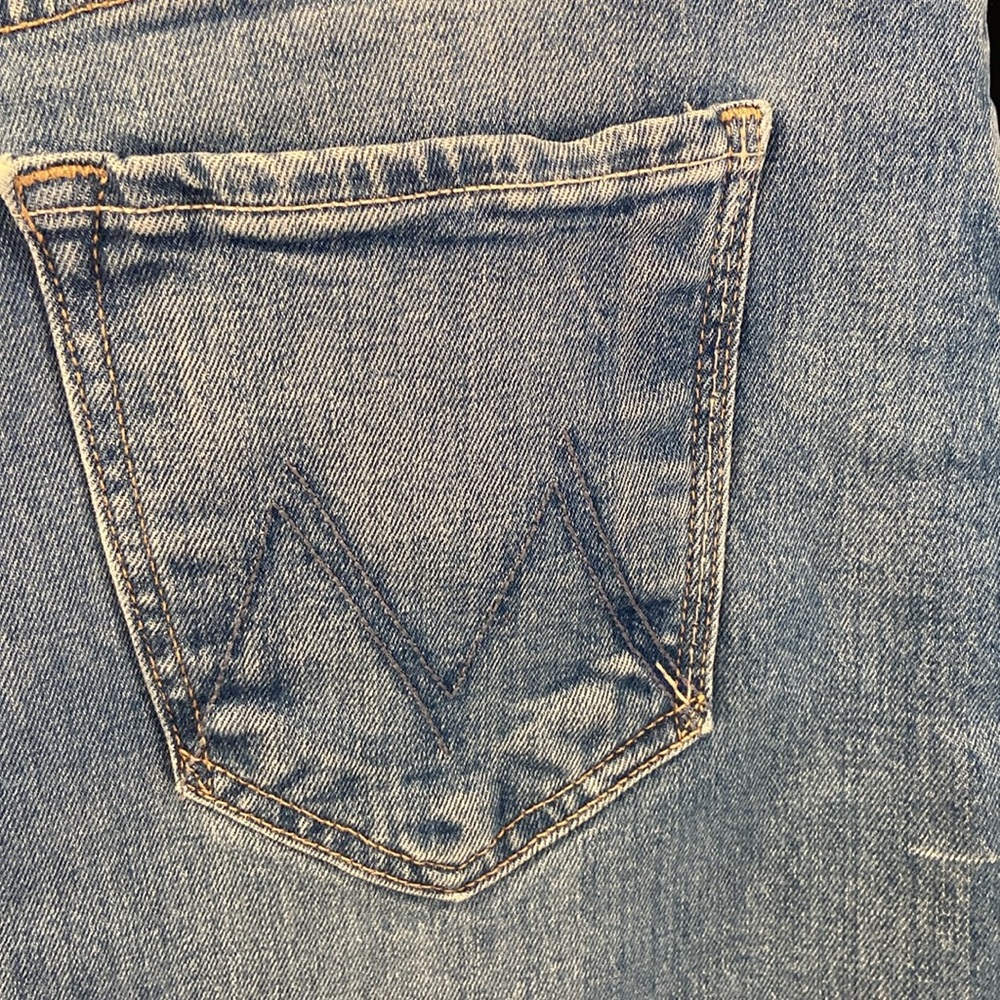 MOTHER midi denim skirt in Light Blue Denim - Picture 8 of 8